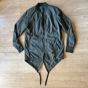 Zanerobe Aten longline bomber olive drab Military Field Jacket medium minimalist